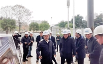 大渡口区委书记张果一行调研潜能中心项目 喜来登酒店建设提速 力争春节前试营业